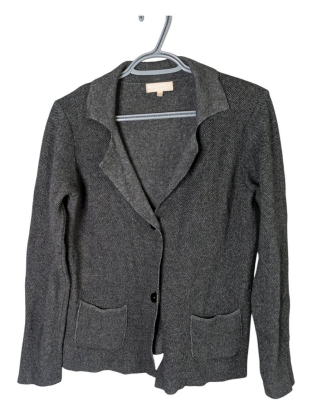 Benedetta B. Made In Italy Wool Cashmere Gray Cardigan Jacket Women's Medium